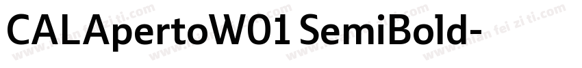 CALApertoW01 SemiBold字体转换